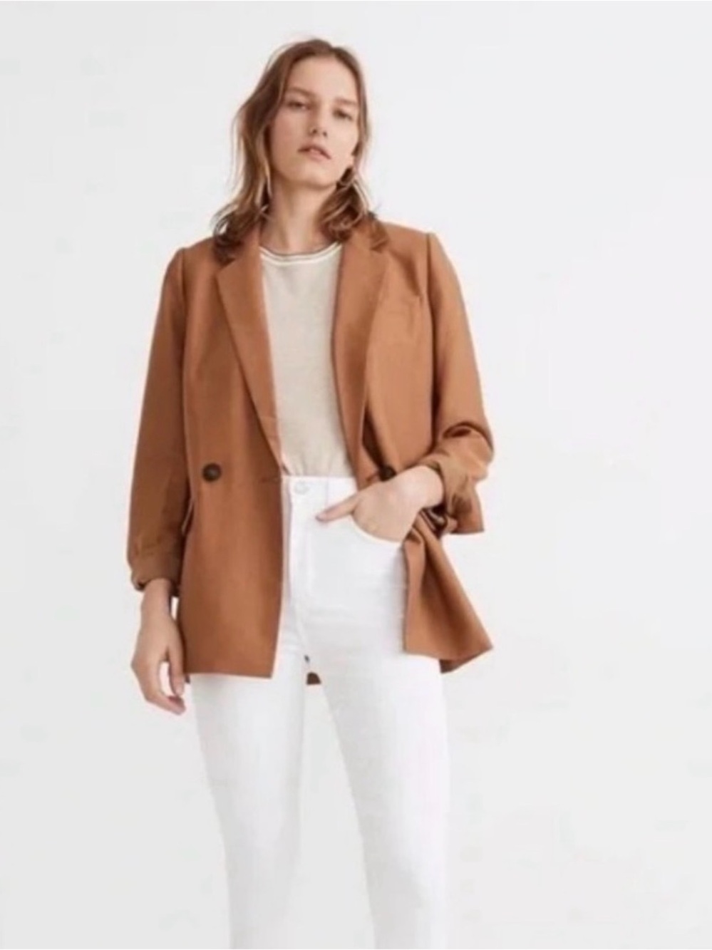 Gorgeous EUC Madewell boyfriend style Double-Button Blazer - Picture 4 of 10